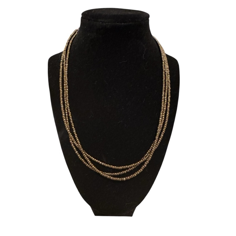 Silpada Vintage Metallic Gold Bronze Beaded Necklace